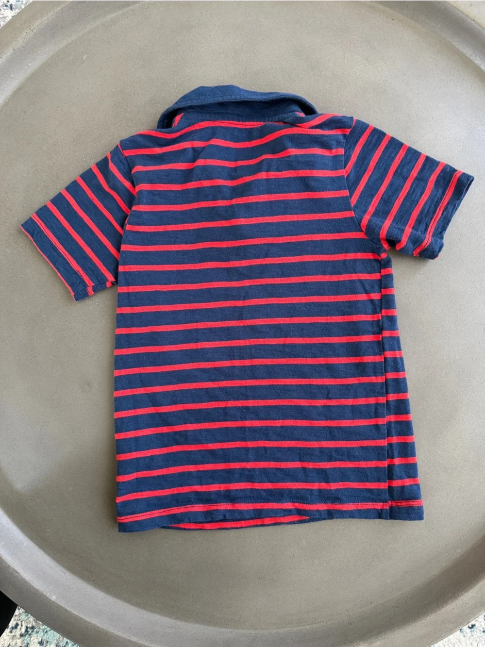 wonder nation Navy and Red Striped Polo XS